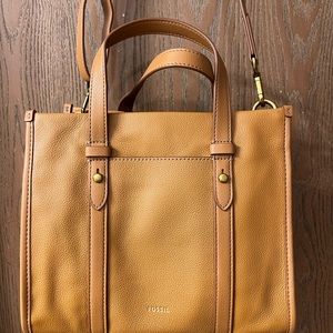 Fossil Kingston Satchel in Caramel